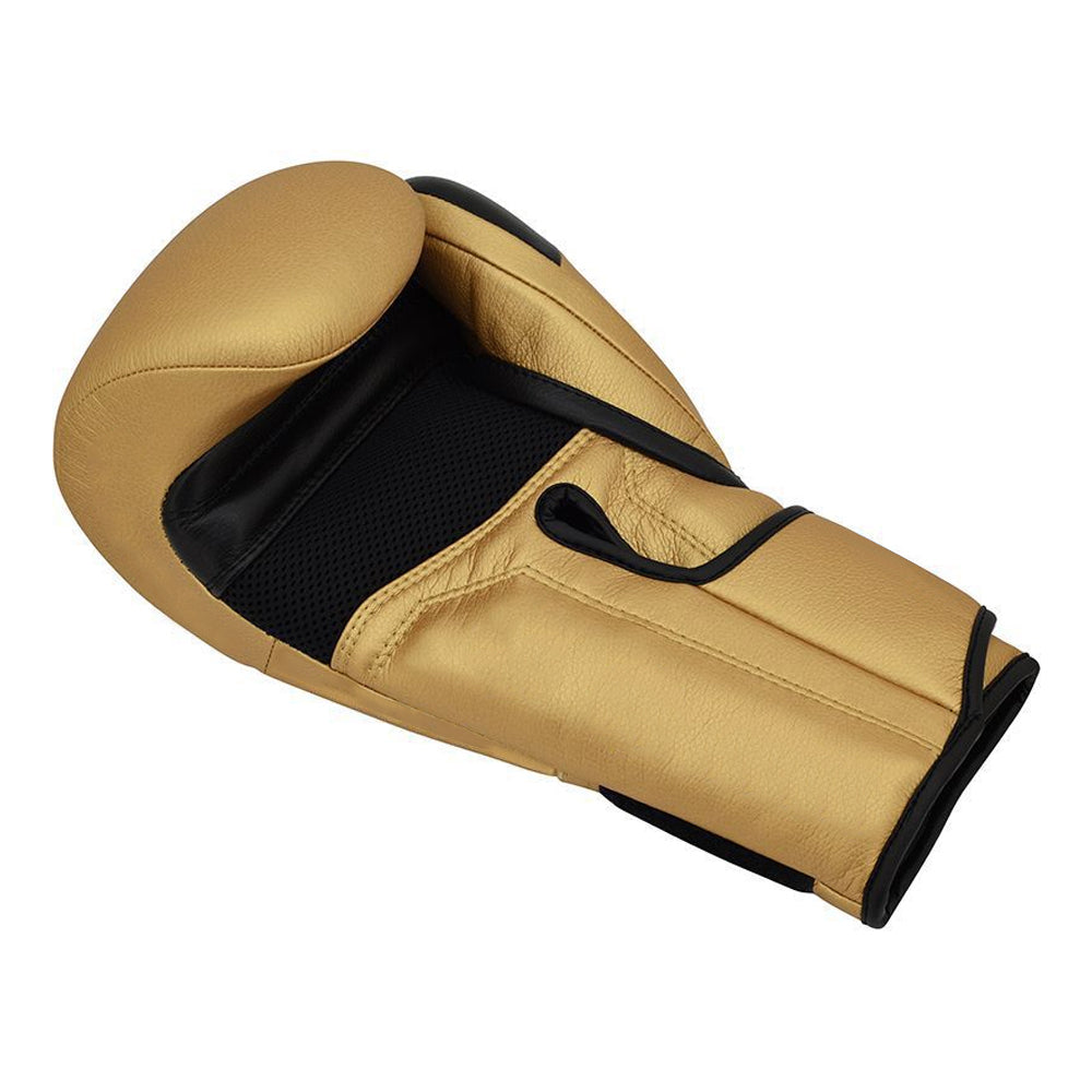 Genuine Leather Boxing Gloves for Training, Sparring & Muay Thai – Gold