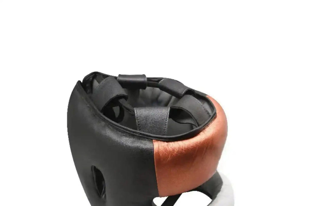 Red, White & Black Boxing Head Guard – Full Face Sparring Headgear