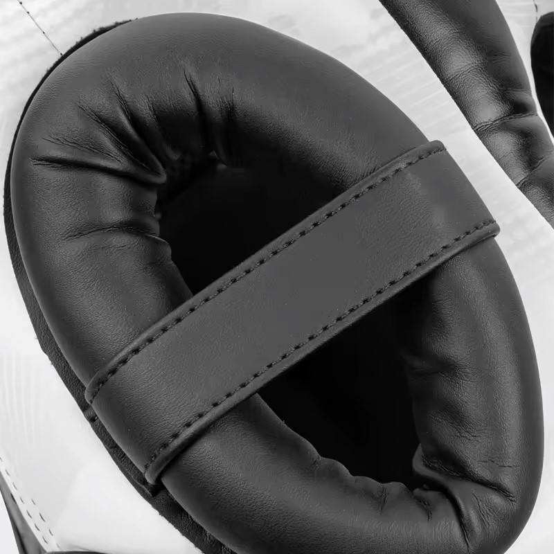 White & Black Boxing Sparring Head Guard with Cheek Protection – Protective Headgear