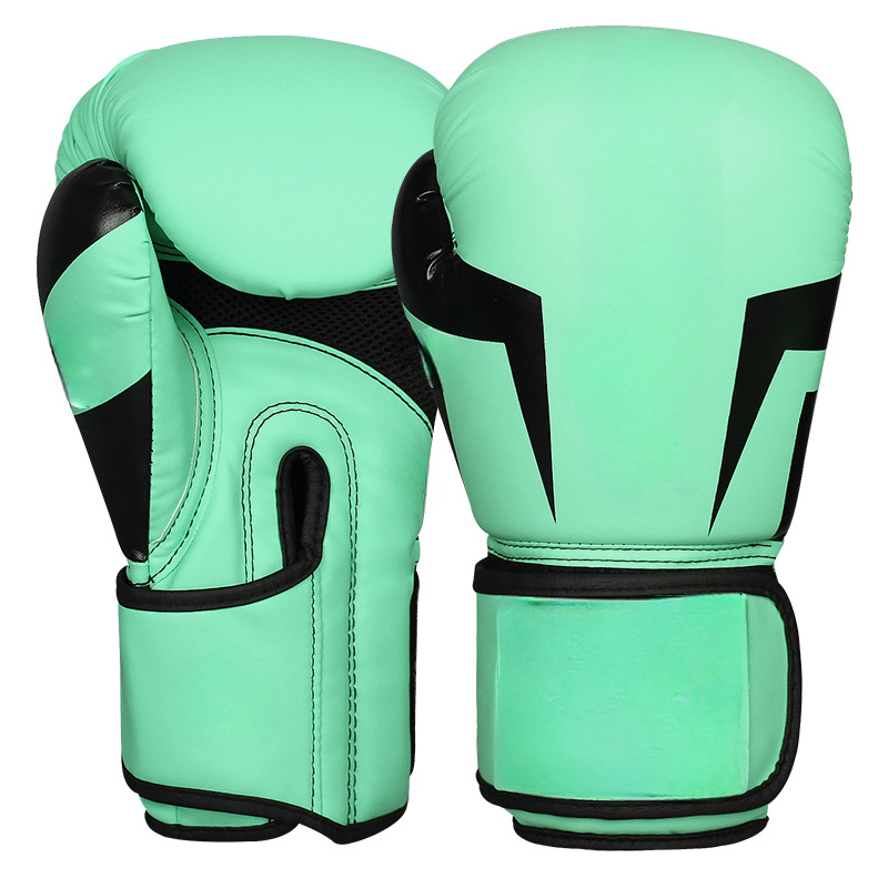 Genuine Leather Boxing Gloves for Training, Sparring & Muay Thai Green