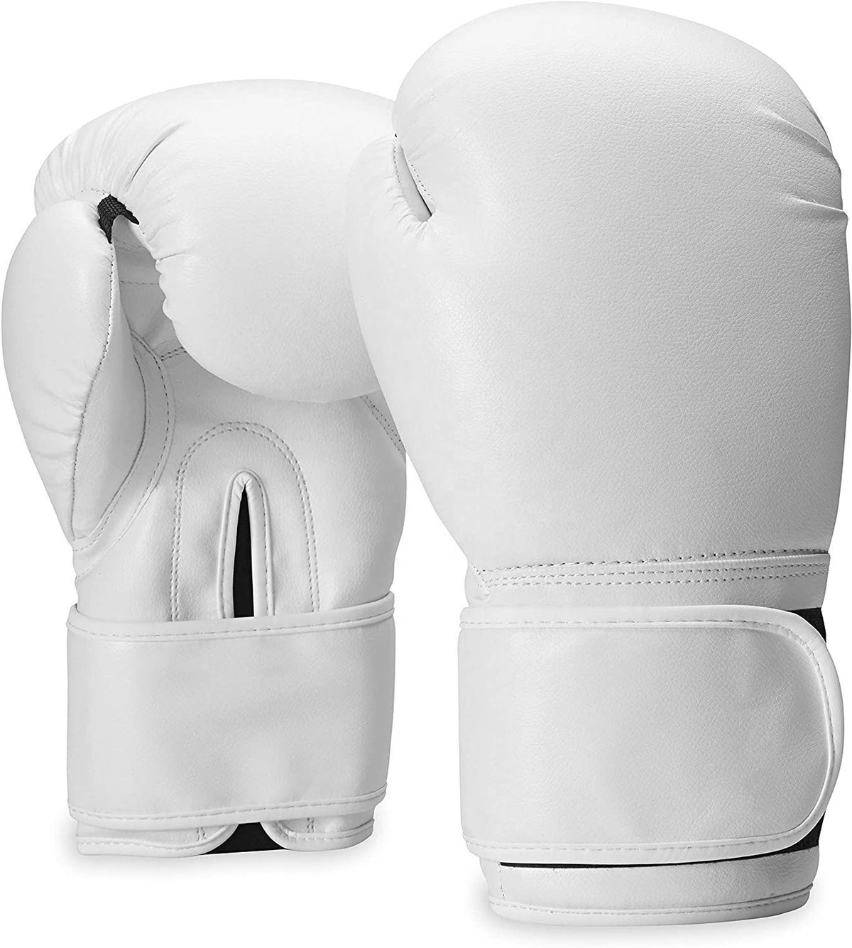 Genuine Leather Boxing Gloves for Training, Sparring & Muay Thai – White