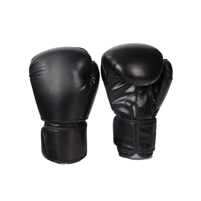Genuine Leather Boxing Gloves for Training, Sparring & Muay Thai – Classic Black
