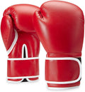 Genuine Leather Boxing Gloves for Training, Sparring & Muay Thai – Red & White