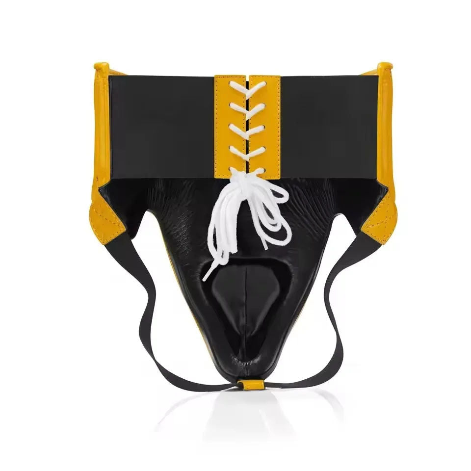 Yellow Boxing Groin Guard with Abdominal Protection – Sparring Protector