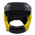 Yellow & Black Boxing Head Guard with Ear & Chin Protection – Sparring Headgear