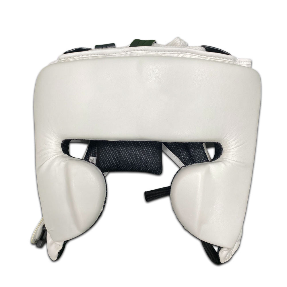 White Cheek Protection Boxing Head Guard – Padded Sparring Headgear | PlayGo Sports