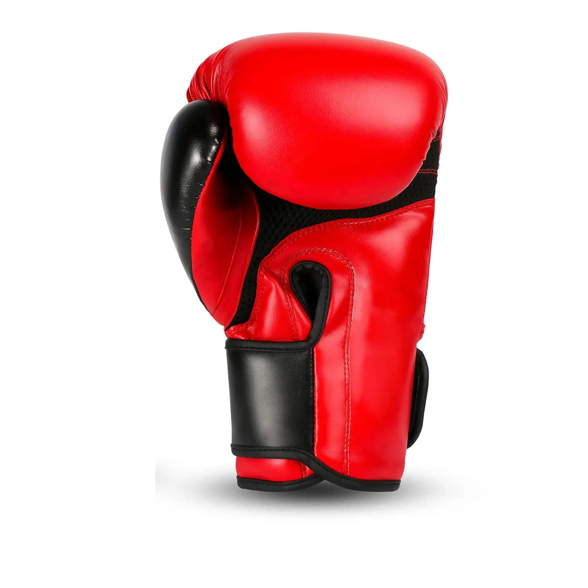 Genuine Leather Boxing Gloves for Training, Sparring & Muay Thai – Red & Black