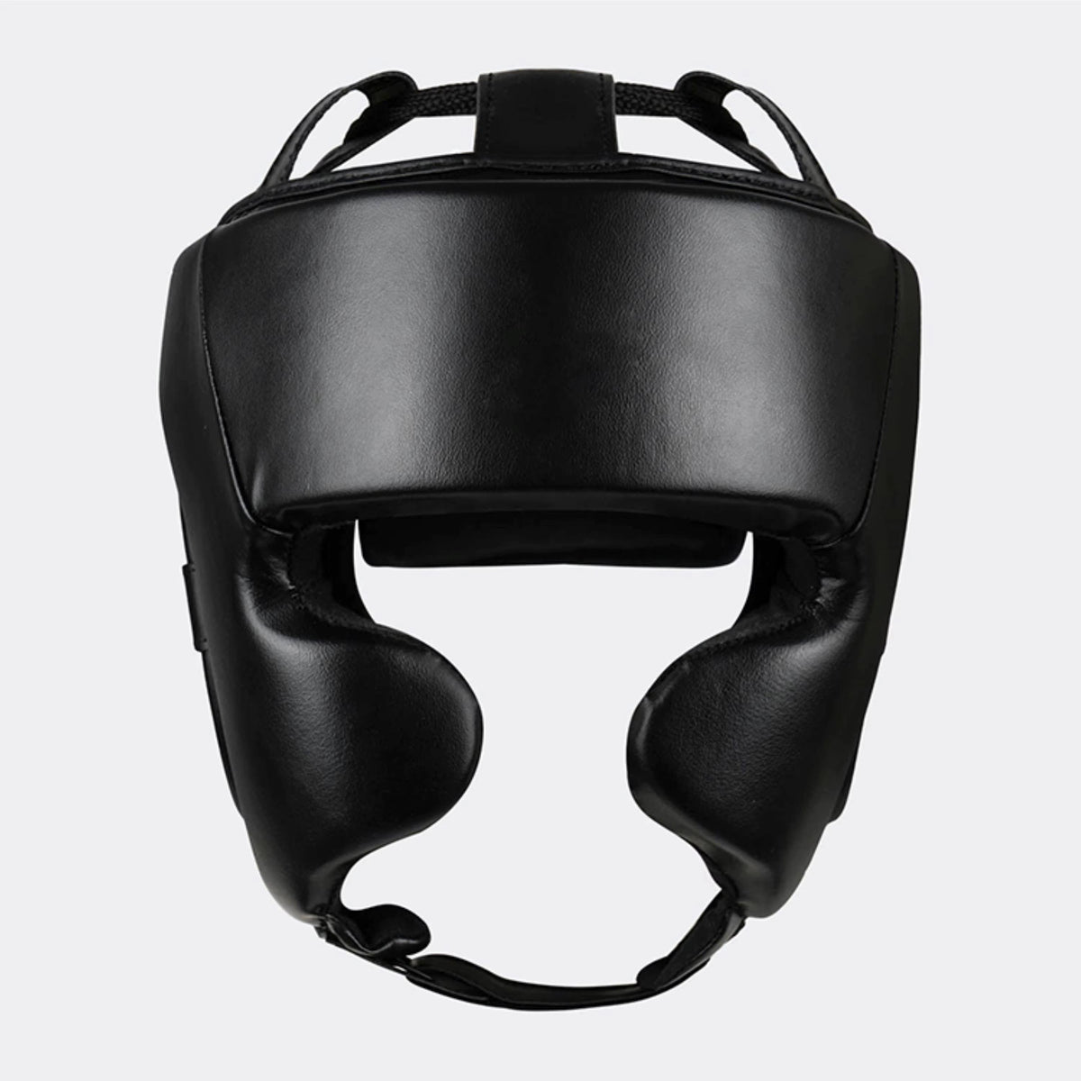 Black Open Face Boxing Head Guard with Cheek Protection – Training & Sparring Headgear