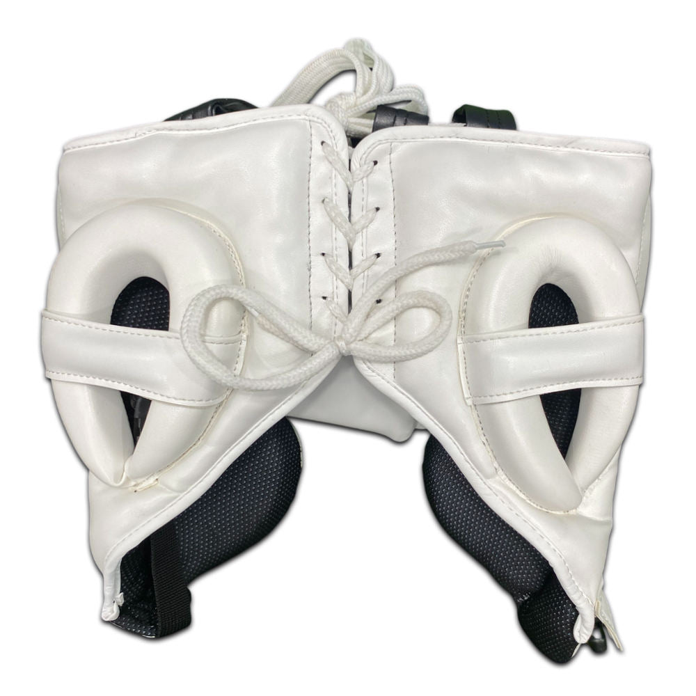 White Cheek Protection Boxing Head Guard – Padded Sparring Headgear | PlayGo Sports
