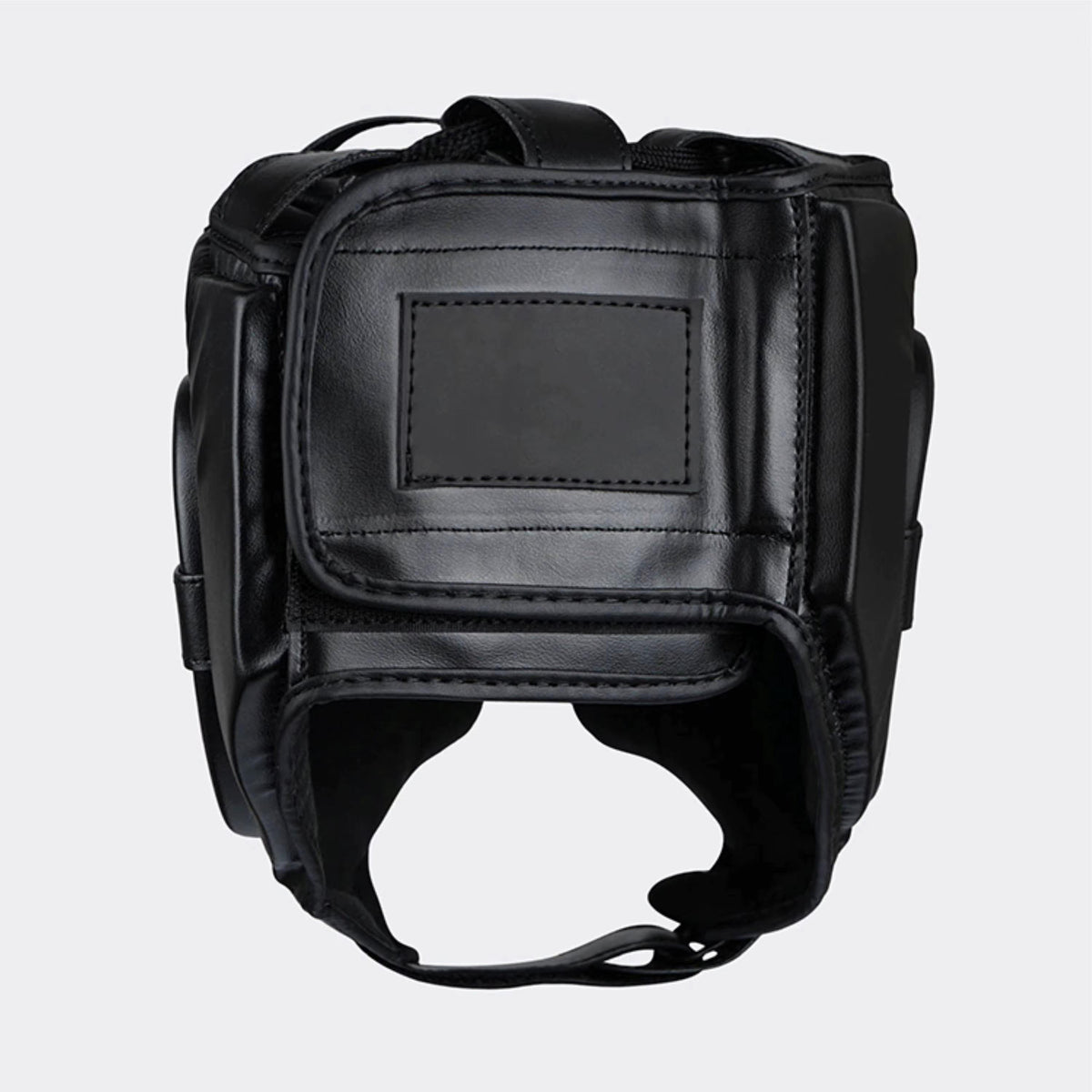 Black Open Face Boxing Head Guard with Cheek Protection – Training & Sparring Headgear