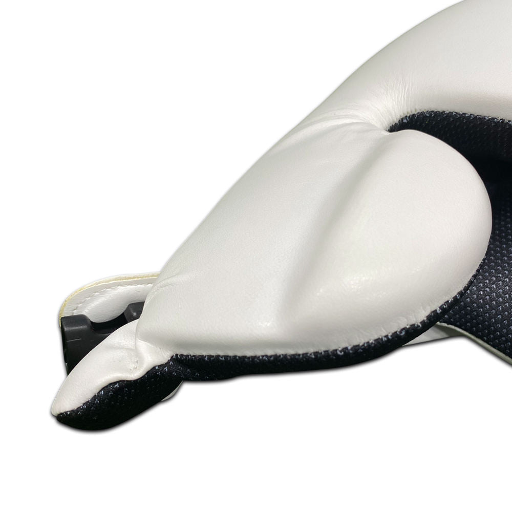 White Cheek Protection Boxing Head Guard – Padded Sparring Headgear | PlayGo Sports