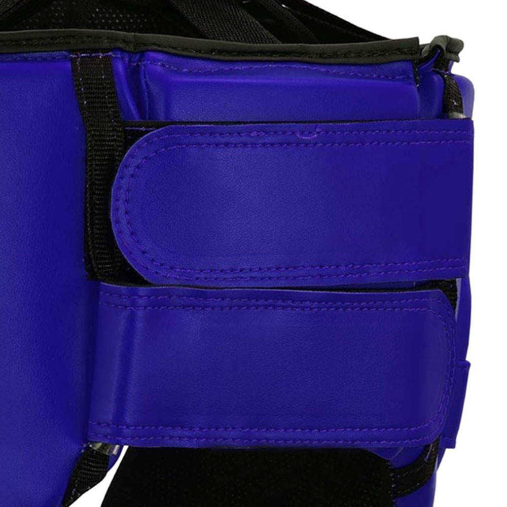 Blue Open Face Boxing Headgear – Lightweight Sparring Head Guard with Ear Protection | PlayGo Sports
